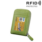 本革 牛革 無地 ジッパー 縦型カードホルダー 財布 RFIDブロッキングカードバッグ 保護ケース 12カードスロット付き サイズ: 11.5*7.5cm