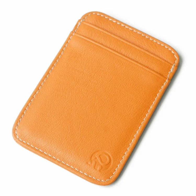 XIAO YUAN XIANG 牛革5カードポケットスリーブ財布 コインパース クレジットカードホルダー サイズ: 10.6cm x 7.2cm ランダムカラー配送 5カードポケットスリーブ