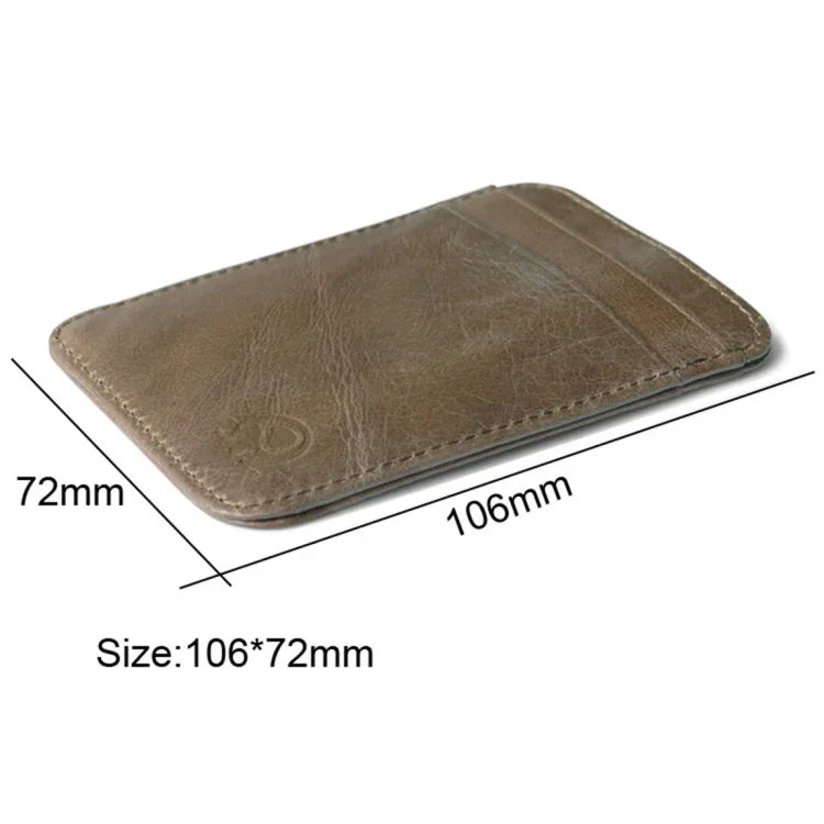 XIAO YUAN XIANG 牛革5カードポケットスリーブ財布 コインパース クレジットカードホルダー サイズ: 10.6cm x 7.2cm ランダムカラー配送 5カードポケットスリーブ