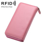 902 反磁気 RFID ライチテクスチャー 女性用大容量ハンド財布 カードスロット付き電話バッグ