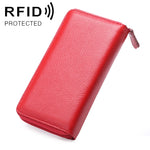 902 反磁気 RFID ライチテクスチャー 女性用大容量ハンド財布 カードスロット付き電話バッグ
