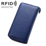 902 反磁気 RFID ライチテクスチャー 女性用大容量ハンド財布 カードスロット付き電話バッグ