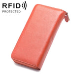 902 反磁気 RFID ライチテクスチャー 女性用大容量ハンド財布 カードスロット付き電話バッグ