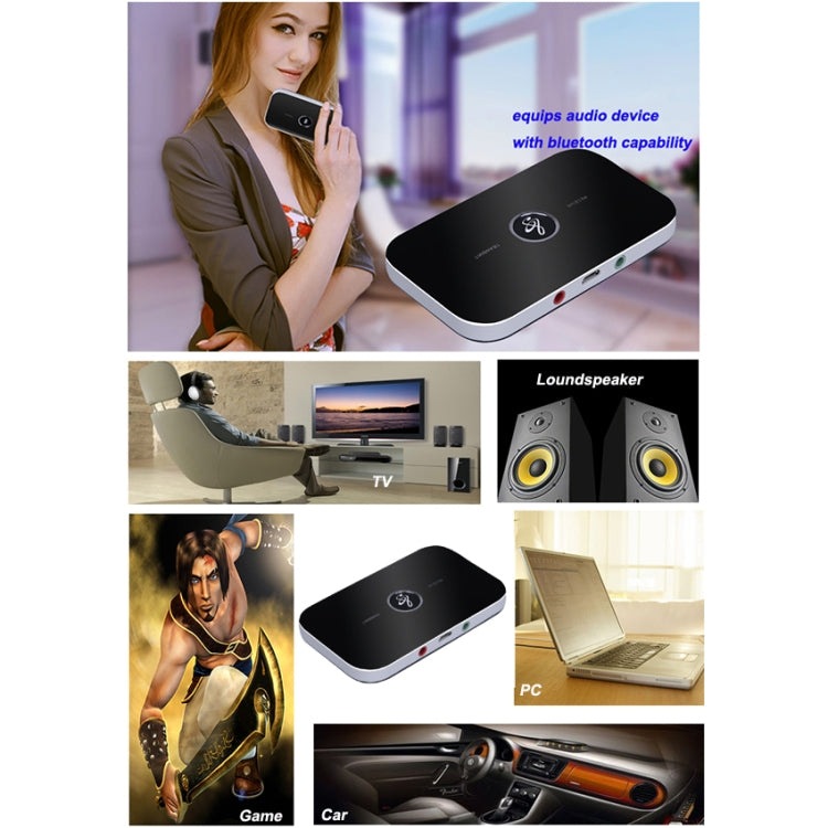 B6 Bluetooth 2 in 1 オーディオレシーバー／トランスミッター 音楽サウンドアダプター
