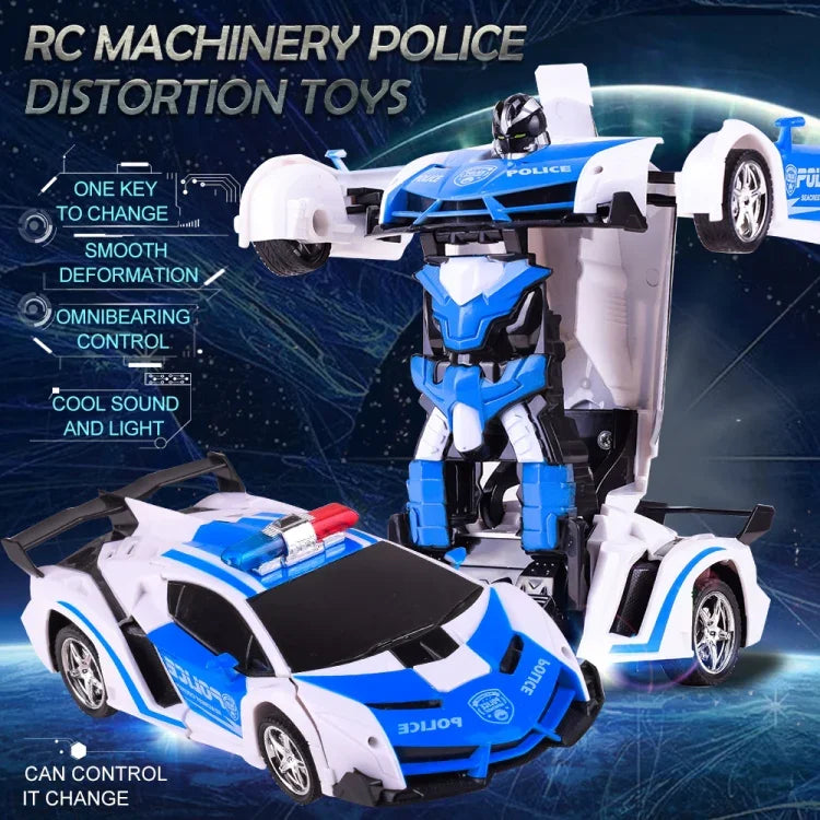 1023 4チャンネル遠隔変形カー 警察モデルカーおもちゃ