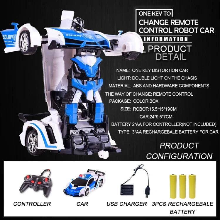 1023 4チャンネル遠隔変形カー 警察モデルカーおもちゃ