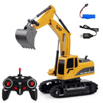 258-1 6チャンネル 2.4G 1/24RC リモコン操作エンジニアリングメタルショベルカー 充電式RCカー、メタル製