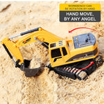 258-1 6チャンネル 2.4G 1/24RC リモコン操作エンジニアリングメタルショベルカー 充電式RCカー、メタル製