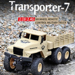 JJR/C 1:18 2.4GHz 4チャンネルリモコン 東風7 六輪装甲トラック車両おもちゃ、東風7（グリーン）、東風7（イエロー）