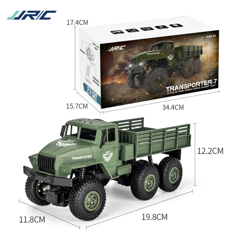 JJR/C 1:18 2.4GHz 4チャンネルリモコン 東風7 六輪装甲トラック車両おもちゃ、東風7（グリーン）、東風7（イエロー）
