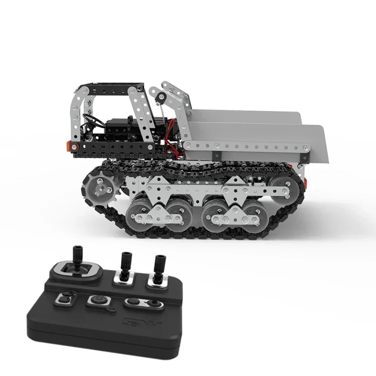 MoFun SW(RC)-007 2.4G ワイヤレスリモコン 10チャンネル ダンプトラック 子供用DIY ステンレス組み立ておもちゃ、SW(RC)-007
