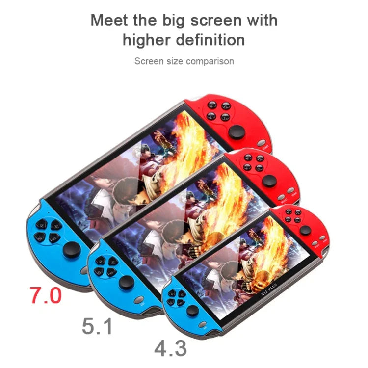 Powkiddy X12 Plus レトロクラシックゲーム 携帯ゲーム機 7インチHDスクリーン＆16GBメモリ搭載、MP4 / 電子書籍対応、X12 Plus