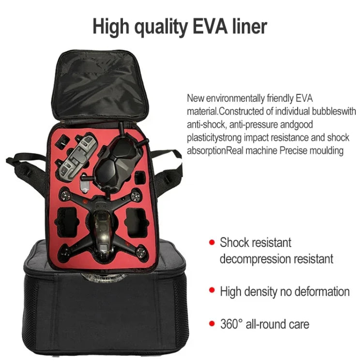 DJI FPVコンボ バックパック収納ボックス 衝撃吸収 耐摩耗 撥水ナイロンクロスバッグ ハンドバッグ, 撥水バッグ