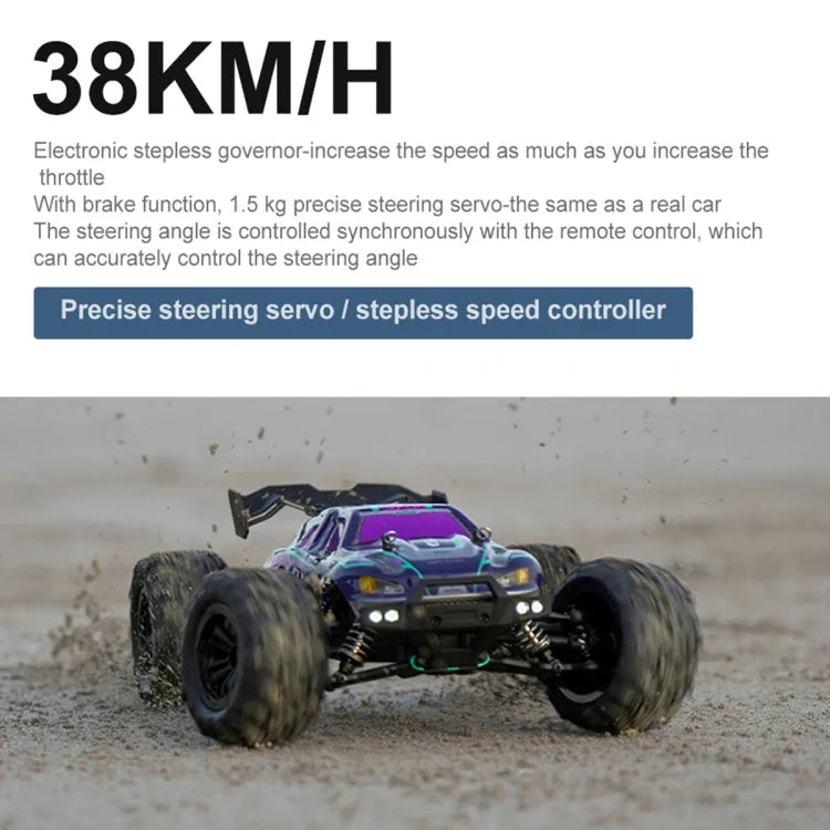 SCY-16101 2.4G 1:16 電動4WD RCモンスタートラック クーペカーおもちゃ、SCY-16101 / ブルー