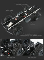 JJR/C Q60 トランスポーター-1 フルボディ 1:16 ミニ 2.4GHz RC 6WD クローラー オフロード ミリタリートラック おもちゃ、Q60