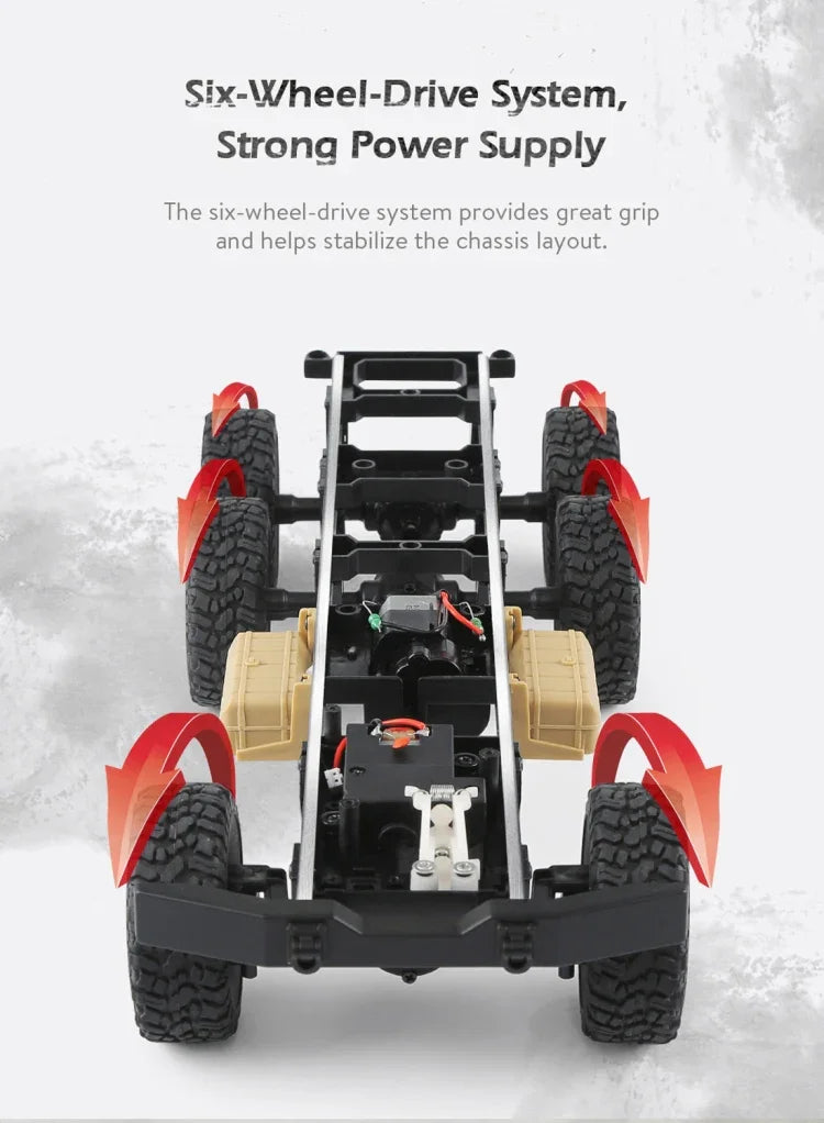 JJR/C Q60 トランスポーター-1 フルボディ 1:16 ミニ 2.4GHz RC 6WD クローラー オフロード ミリタリートラック おもちゃ、Q60