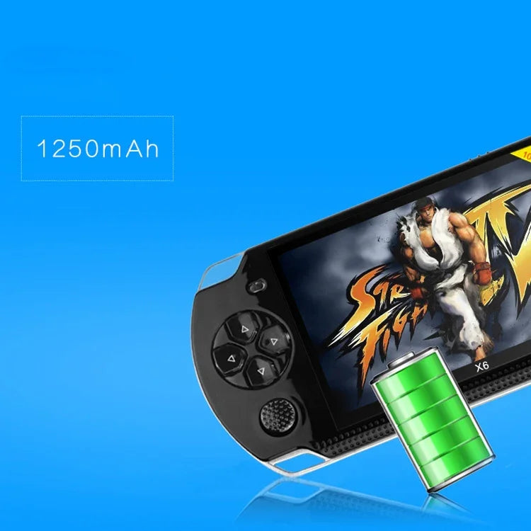 X6 4.3インチスクリーン レトロポータブルゲーム機 3MPカメラ内蔵、10000ゲーム内蔵、電子書籍 / 録音 / 音楽再生 / 動画再生対応、X6