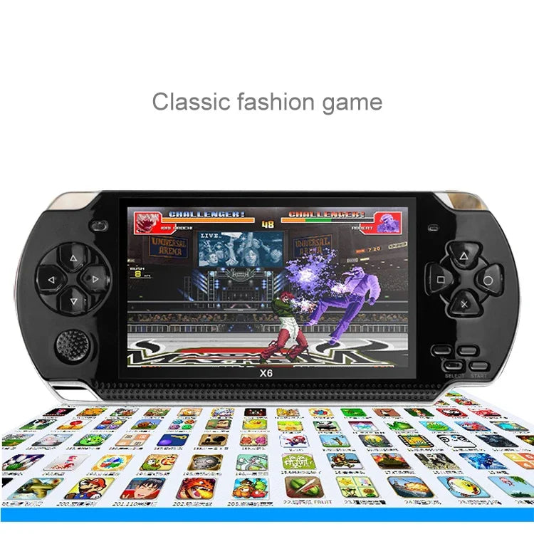 X6 4.3インチスクリーン レトロポータブルゲーム機 3MPカメラ内蔵、10000ゲーム内蔵、電子書籍 / 録音 / 音楽再生 / 動画再生対応、X6