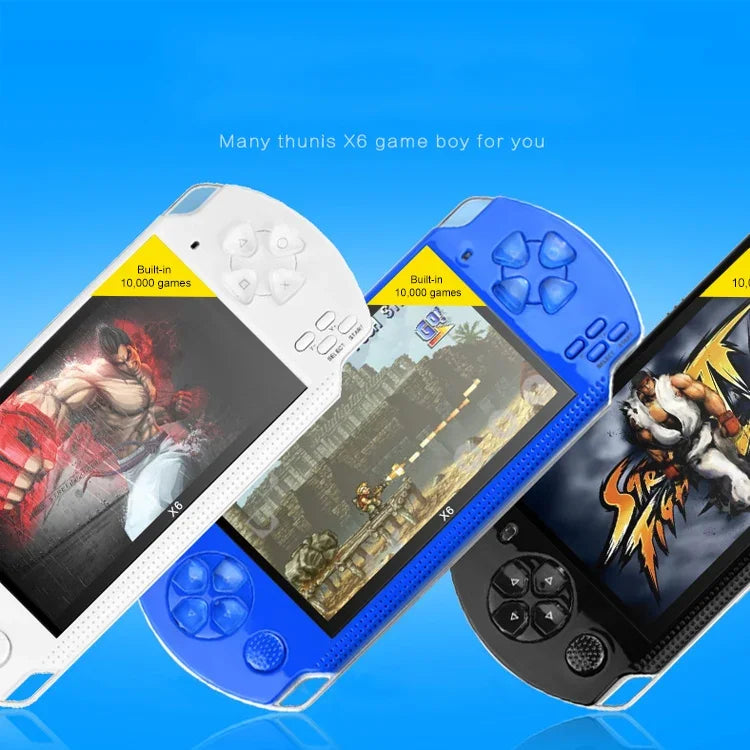 X6 4.3インチスクリーン レトロポータブルゲーム機 3MPカメラ内蔵、10000ゲーム内蔵、電子書籍 / 録音 / 音楽再生 / 動画再生対応、X6
