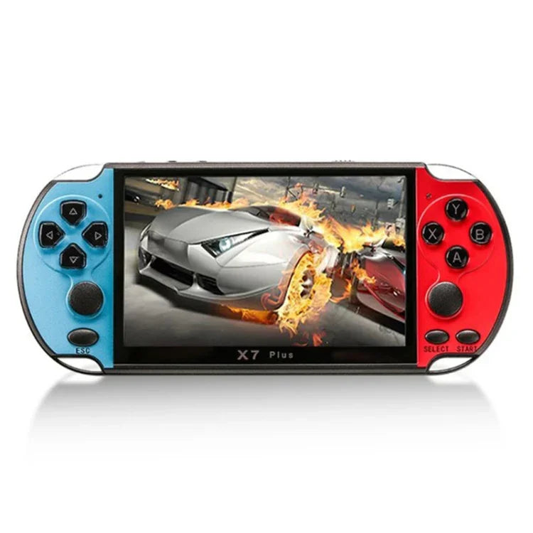 X7 Plus レトロクラシックゲーム ハンドヘルドゲーム機 5.1インチHDスクリーン＆8Gメモリー搭載、MP4 / 電子書籍対応、X7 Plus（イエロー＋レッド）、X7 Plus（イエロー）、X7 Plus（ブルー＋レッド）、X7 Plus（ブルー）、X7 Plus（レッド）