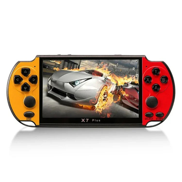 X7 Plus レトロクラシックゲーム ハンドヘルドゲーム機 5.1インチHDスクリーン＆8Gメモリー搭載、MP4 / 電子書籍対応、X7 Plus（イエロー＋レッド）、X7 Plus（イエロー）、X7 Plus（ブルー＋レッド）、X7 Plus（ブルー）、X7 Plus（レッド）