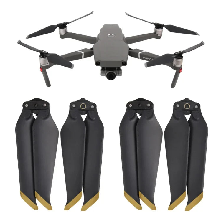 2ペア 8743F 低ノイズ クイックリリース プロペラ DJI Mavic 2 Pro / Zoom用、DJI Mavic 2用 2ペア ゴールド、DJI Mavic 2用 2ペア シルバー