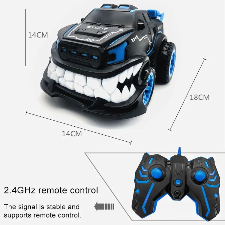 HD885J デビルトゥース形状 360度直立回転スタントリモコンカー 電動車おもちゃ