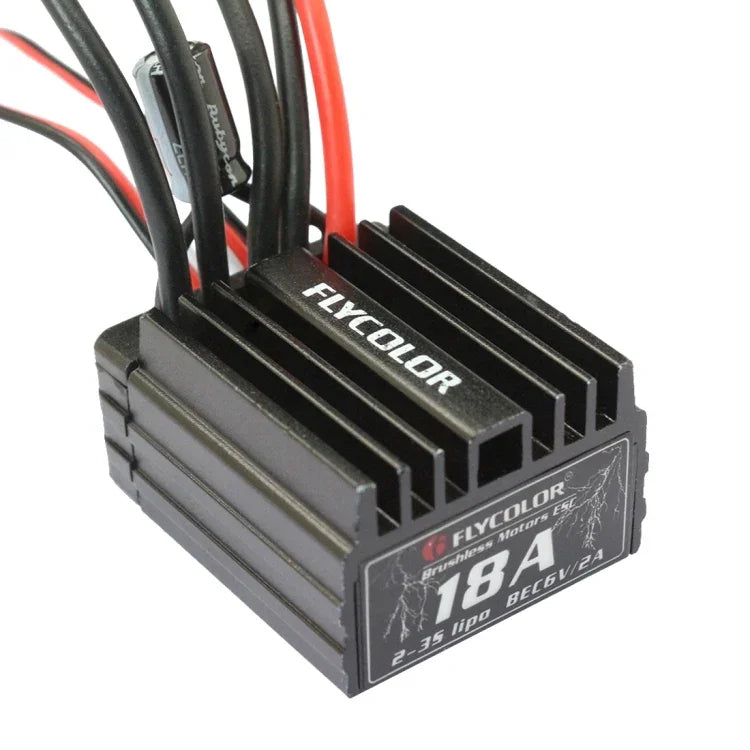 Flycolor Thunderシリーズ 18A センサーレス ブラシレス 電子スピードコントローラー RCカー用、18A