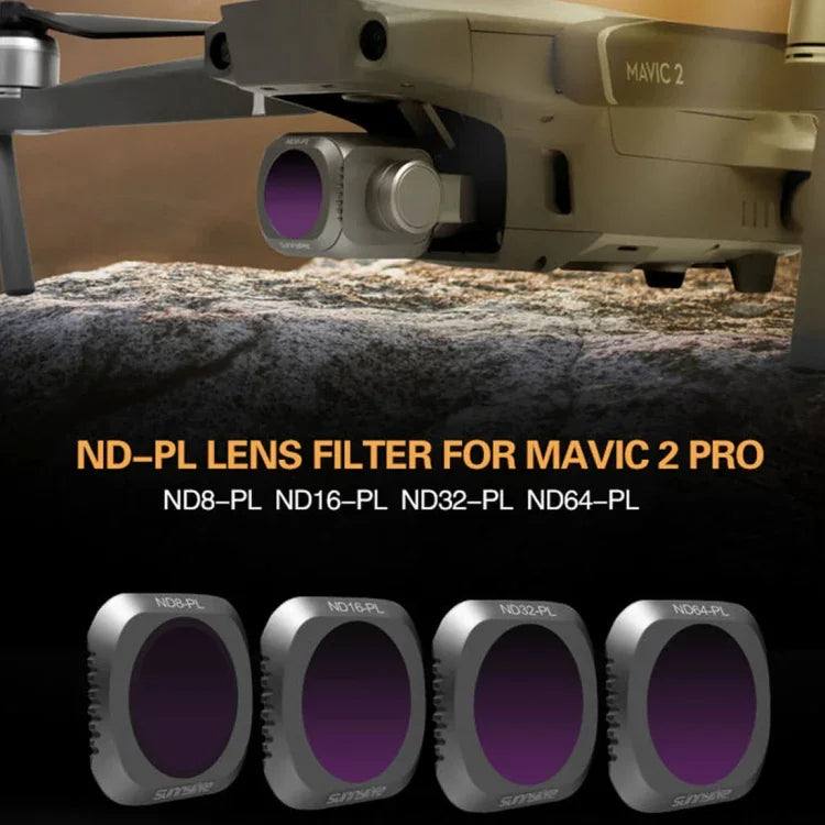 Sunnylife M2P-FI538 ND8-PL + ND16-PL + ND32-PL + ND64-PL ND-PLレンズフィルター DJI Mavic 2 Pro用