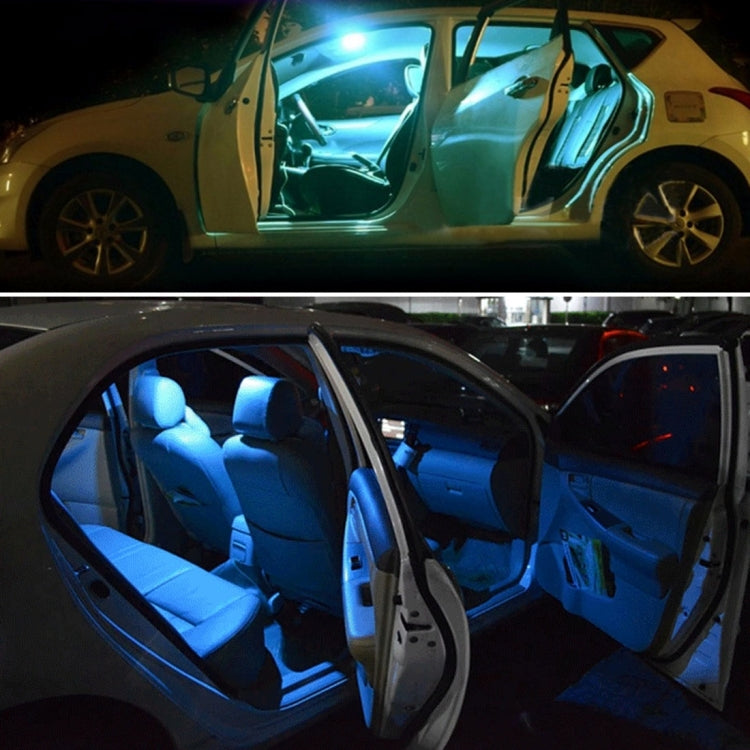 2 PCS Colorful 36MM T10 Port Remote Control Car Dome Lamp LED Reading Light with 6 LED Lights, 36MM 6 LED Lights