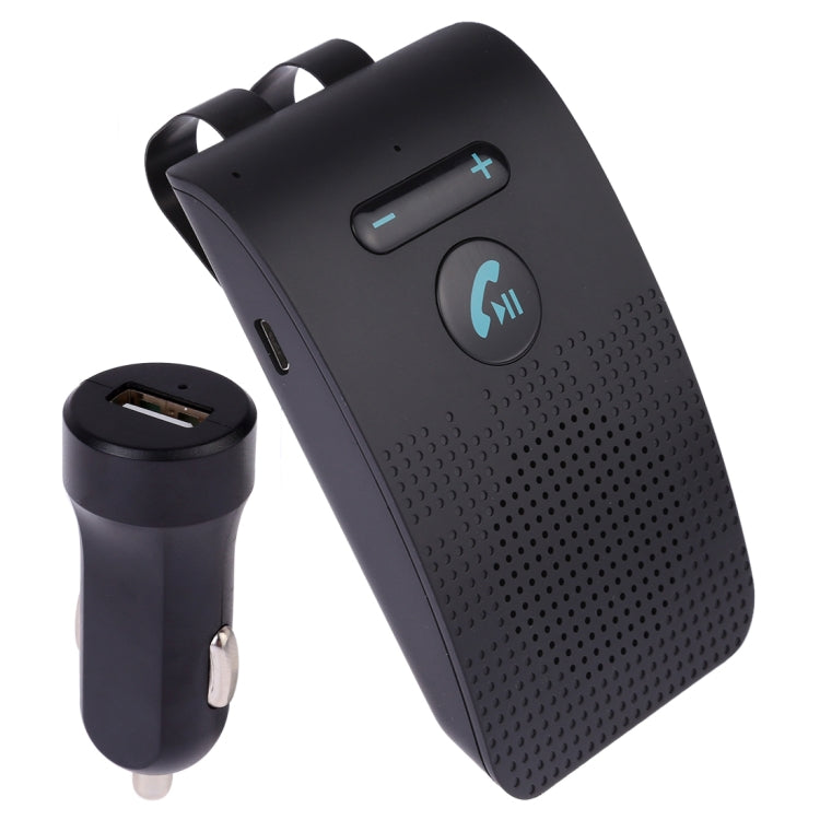 SP09 マルチポイント ワイヤレスBluetooth V4.2 ハンズフリー カーキットスピーカー スピーカーフォン、音声読み上げ＆振動センサー対応
