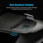 SP09 マルチポイント ワイヤレスBluetooth V4.2 ハンズフリー カーキットスピーカー スピーカーフォン、音声読み上げ＆振動センサー対応