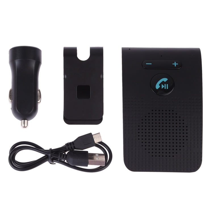 SP09 マルチポイント ワイヤレスBluetooth V4.2 ハンズフリー カーキットスピーカー スピーカーフォン、音声読み上げ＆振動センサー対応