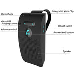 SP09 マルチポイント ワイヤレスBluetooth V4.2 ハンズフリー カーキットスピーカー スピーカーフォン、音声読み上げ＆振動センサー対応