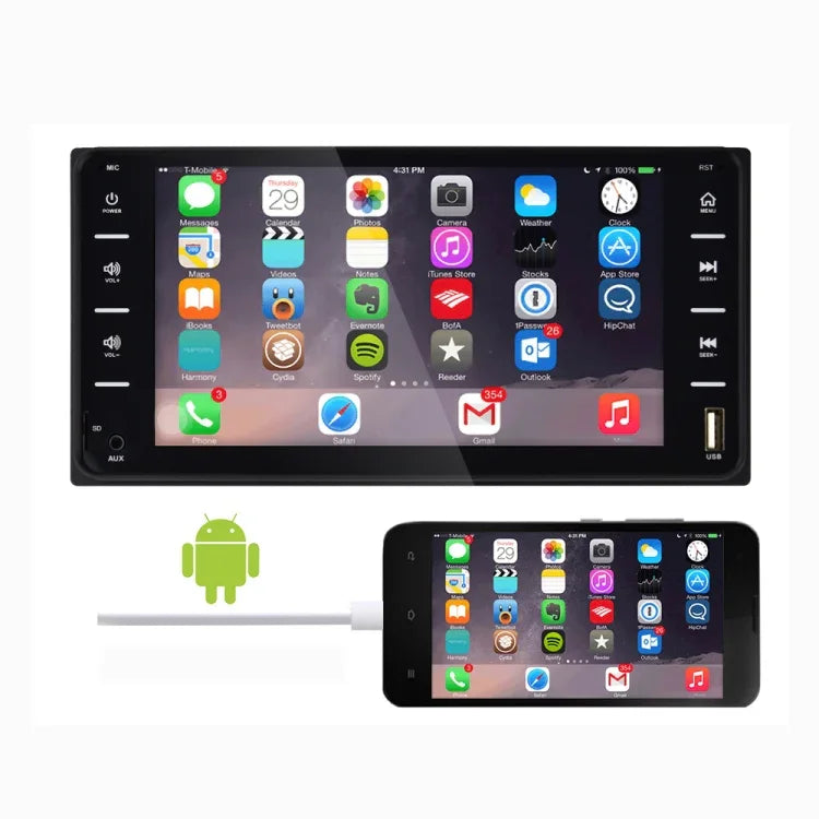 848V 16 7インチマルチタッチスクリーン車用GPSナビゲーター TFカード / USB / AUX / MP5プレーヤー / Android＆iPhoneミラーリンク対応、848V