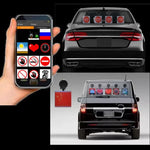 32x32ピクセル フルカラー ワイヤレス Bluetooth アプリ制御 絵文字スマイルフェイス LEDカーサイン LEDディスプレイ照明ボード 32x32ピクセル 車載充電用