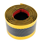 Universal Electroplate Carbon Fibre Car Door Threshold Decoration Strip Decorative Sticker, Size : 5CM x 2M, 5CM x 2M (Gold), 5CM x 2M (Red), 5CM x 2M (Silver)