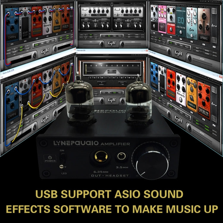 LINEPAUDIO A962 HiFi 6J9 真空管パワーヘッドホンアンプ USB ASIO サウンドカード、A962