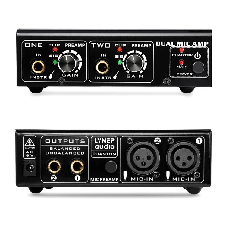 LINEPAUDIO A961 2チャンネルマイクアンプ エレキギター・エレキベースアンプ、A961