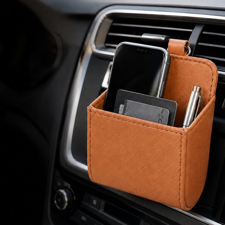 Car Air Vent Mobile Cellphone Pocket Bag Pouch Box Storage Organizer Carrying Case