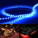 5 PCS 45 LED 3528 SMD Waterproof Flexible Car Strip Light for Car Decoration, DC 12V, Length: 90cm, 90cm+red, 90cm+white, 90cm+yellow, 90cm+pink, 90cm+green, 90cm+ice blue, 90cm+blue