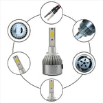 2pcs 880/881 18W 1800LM 6000K Waterproof IP68 Car Auto LED Headlight with 2 COB LED Lamps, DC 9-36V, 880/881