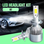 2pcs H7 18W 1800LM 6000K Waterproof IP68 Car Auto LED Headlight with 2 COB LED Lamps, DC 9-36V, H7