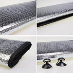 Silver Aluminum Foil Sun Shade Car Windshield Visor Cover Block Front Window Sunshade UV Protect, Size: 140 x 70cm, 140 x 70cm