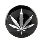 4 PCS Car-Styling Silver Leaves Pattern Metal Wheel Hub Decorative Sticker, Diameter: 5.8cm, Silver Leaves