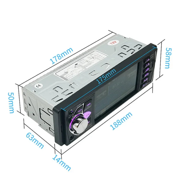 SWM-4022D HD 4.1インチ 12V 汎用車載ラジオ受信機 MP5プレーヤー FM＆Bluetooth＆TFカード対応 リモコン付き SWM-4022D