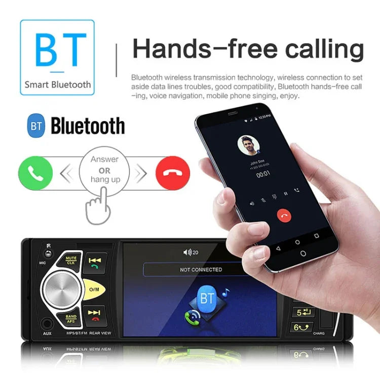 SWM-4022D HD 4.1インチ 12V 汎用車載ラジオ受信機 MP5プレーヤー FM＆Bluetooth＆TFカード対応 リモコン付き SWM-4022D