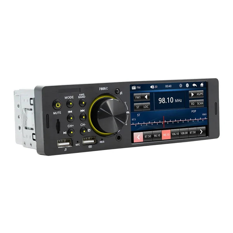 SWM-7805C 4.1インチタッチスクリーン ユニバーサルカーラジオ受信機 MP5プレーヤー、FM＆Bluetooth＆TFカード対応、リモコン付き、SWM-7805C