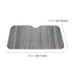 サンシェード 3区画 車用フロントウィンドシールドバイザーカバー 前窓用日よけ UV保護 サイズ：140 x 70cm、140*70cm