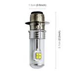 Motorcycle Headlights 750LM 6000K White H6M/P15D 40W 8-LED Bulbs, DC 12-24V, H6M/P15D